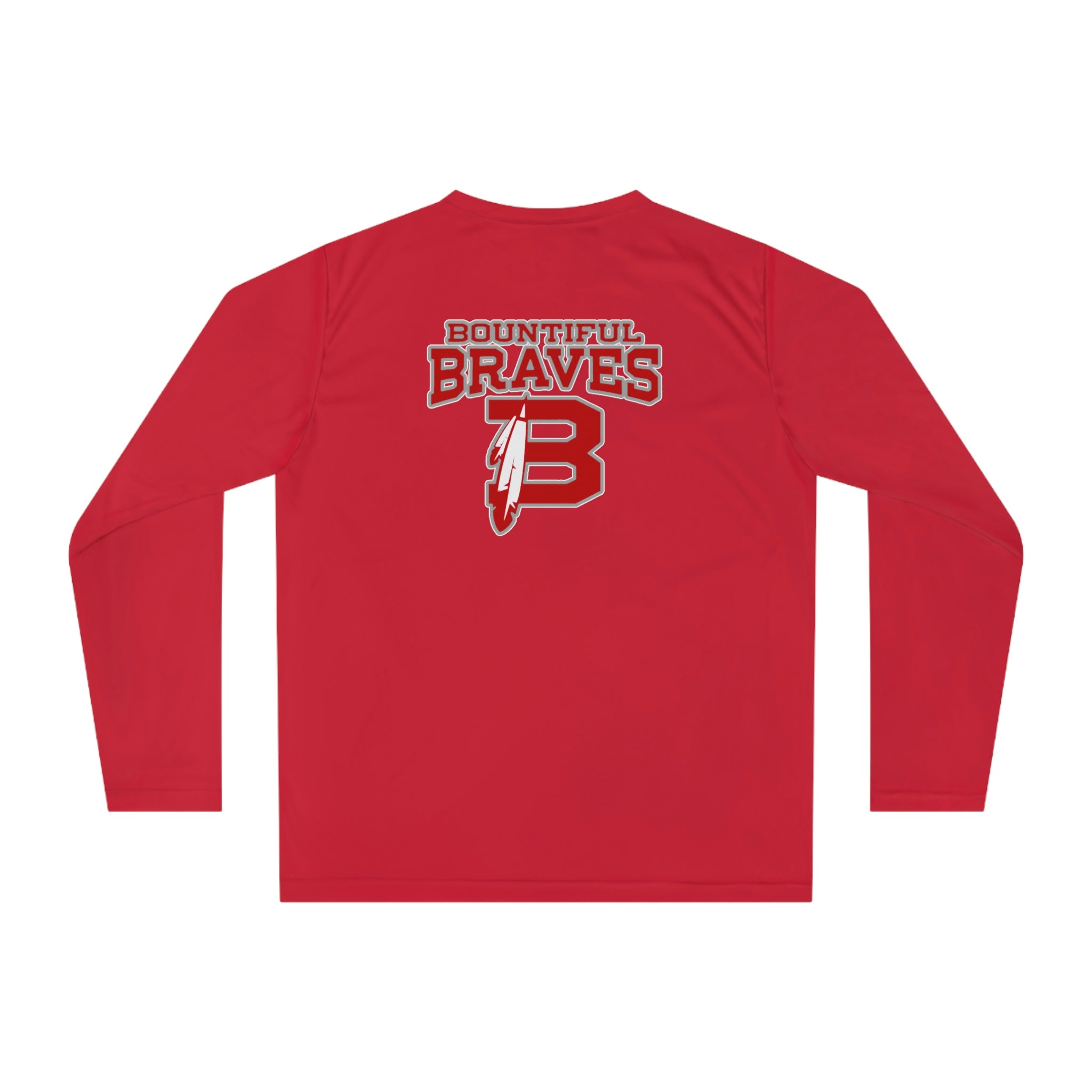 Braves Feather Long Sleeve Performance Shirt - Two Sides